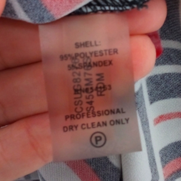 Calvin Klein Vegan Polyester Spandex Career Early 2000's Y2K Graphic Top L - Picture 5 of 6